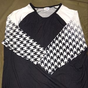 LuLaRoe Randy Houndstooth print Raglan size 3XL